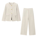 Homemade New Women's Classic Fashion Bing Mid-Rise Straight Pants