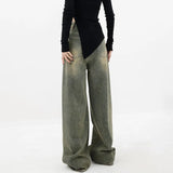 Toloer Do Old Straight Pants Jeans Women's Summer Wide Leg Pants Floor Pants Show Skinny Pants Tide-Outfit