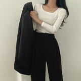 Toloer Suit Jacket Female 2024 New Spring And Fall Korean Version Chic Small Suit Jacket Design Sense Minority-Outfit