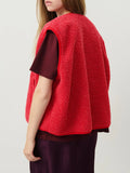 Short-Edose Vest 2025 New Casual Wind Loose Double Pocket Single Row Buckle