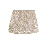 Women's Summer New Fashion A-Word High-Rise Half-Dress Short Skirt Squins Skirt