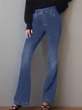 High-Waisted Stretch Women's Wear Jeans-Outfit