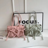 Bow Knot Large Capacity Shoulder Bag-Outfit