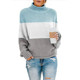 Sweater Female Autumn Winter Knitted Women Sweater Pullover Female Tricot Jersey Jumper Femme High Collar Women