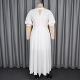 Half-Necked Hollow Elegant Dress High-Rise Temperament Party Party Elegant
