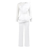 Designer's Stitched Nail Bead Jumpsuits Skinny Banquet Dresses For