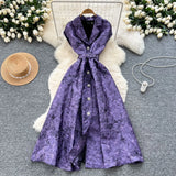 Women's Dress 2025 Summer Collar Short-Sleeved Elegant Dress