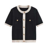 Homemade New Women's Classic Buffet Short-Sleeved Knitted Coat