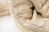 Fur Fleece Puffer Cropped Coat-Outfit