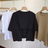 Toloer Short T-Shirt Women Sweet Spicy Wind Korean Version 2024 Summer New Round Collar Loose Hot Girl Short-Sleeved Shirt Women's
