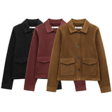 Homemade New Women's Classic Fashioned Fleet Mask Effect Jacket