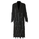 New Personalized Pu Esso Dotted With Long Coat Coat