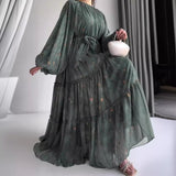 Fashion Printing Bohemian Style Dress In Autumn