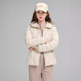 Autumn And Winter New Light Down Jacket Female Short Style Hooded Gourd Style Hooded Pressure Line Slim Inner Bladder Coat Tide-Outfit