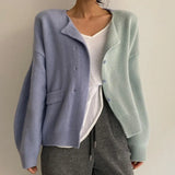 Casual Korean Style Knitted Sweater Women Long Sleeve Cashmere Warm Cardigan Chic All Match Sweater Outwear 2021 Autumn