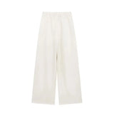 Summer New Women's Casual V-Neck Bow Tie And Suit Top Straight Trousers