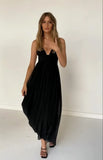 Summer New Multi-Sleeved Isn Casual Back Collar Slit Medium-Length Jacquard Dress-Outfit