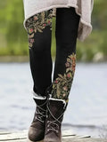 Retro Cat 3D Digital Print Ladies Sports Yoga Pants Peach Hip Elastic