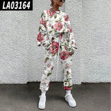 New Women's Digital Printed Grass Pattern Suit Autumn and Winter