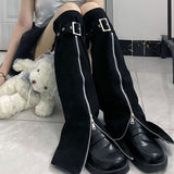 Multi-Pocket Workwear Jeans Women's Large Street Vibe High-Waist Broad Legs Casual Straight