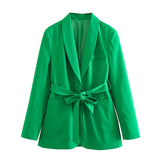 Belt Dress Collar Suit Jacket 2310187 Slim Straight Tube High Waist Trousers 2216118 Suit-Outfit
