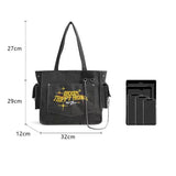 Vintage Washed Large Canvas Crossbody Bag-Outfit