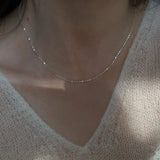 Square Shell Necklace-Outfit