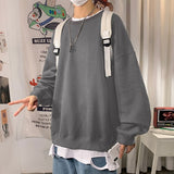 Colors Men's Hoodies Sweatshirts Autumn Casual Fleece Thicken Sweatshirt Winter Fashion Solid Oversized Pullovers