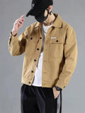 Denim Jacket Men's Spring And Autumn Korean Version Of The Loose Tide Branded Baggy Jacket Large-Size Yellow Denim