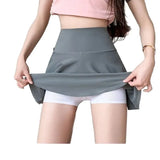 Skirts Summer Thin Women Wear Anti-Light Retling Abdominal Hip College Hips Yoga Skirt High Waist Half
