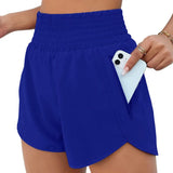 Women's Sports Shorts Quick-Dry Loose Leisure High-Waist Side Zipper Fitness Yoga Three-Point Shorts-Outfit