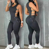 Toloer Summer New Women's Waist Slim Sexy Punk Slim Women's Hollow Out