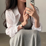 Solid Color Back Tie Cropped Blouse-Outfit