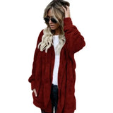 plush warm top mid-length double-sided anti-fur coat oversized