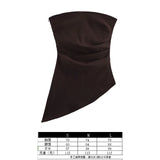 Women's Clothing 2025 Spring New New Fashion Folding Decoration Asymmetrical With Pad Shoulder Dress