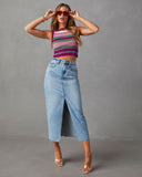 Hottie Dress A-Shaped Open Fork Thin Cowboy Half-Body Dress 2025 Spring And