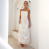 Women's Summer Casual Flowers Hanging Neck Beach Hawaiian Vacation Dress With