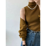Women's Mock Neck Pit Rib Knit Vest + Cape Cardigan Two-piece