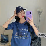 Toloer T-Shirt Girls Summer 2024 New Korean Version Loose Thin Student Jacket Girls 'College Style Women's