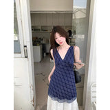 Summer New Pure Style Wearing V-Neck Tsets Design White Half-Dress