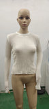 Toloer / Summer 2023 New Hot Selling Long-Sleeved Round Collar Thin Breathable Knit-Outfit