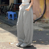 Vintage Baggy Patchwork Loose Sweatpants-Outfit