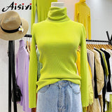 Winter black sweaters for women Turtleneck Sweater women's Pullover Jumper Knitted Casual Slim Sweater Female plus