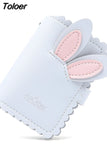 Cartoon Rabbit Card Case Business Card Holder Women Credit Passport Card Bag ID Passport Card Wallet 2023 Pink