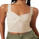 Toloer New Sweater Belt Vest Inside The Knot V Neck Without Sleffowed Wear Bottom Strapless Top Female-Outfit