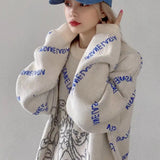 Oversized Streetwear Angel Pattern Women'S Sweater Retro Lazy Pullover Trendy Brand Round Neck Fashion Sweater Women 2021