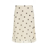 Point Splicing Woven Half Skirt New In The Long Wooden Ear Temperament Elegant Ass Skirt Women