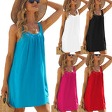 New U-Necked Sling Long-Singing Elegant A-Shaped Dress Dress Summer Women's