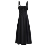 Trendy Girls' Sling Dress In Summer, The New Low-Cut Straps Show A Skinny Medium-Length Skirt.-Outfit