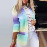 And Winter Women's Long-Sleeved Small Suit 2025 New Gradient OL Temperament Professional Repair